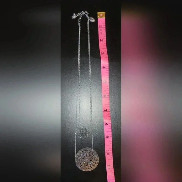 Geometric Necklace and Earring Set - Picture 7 of 8